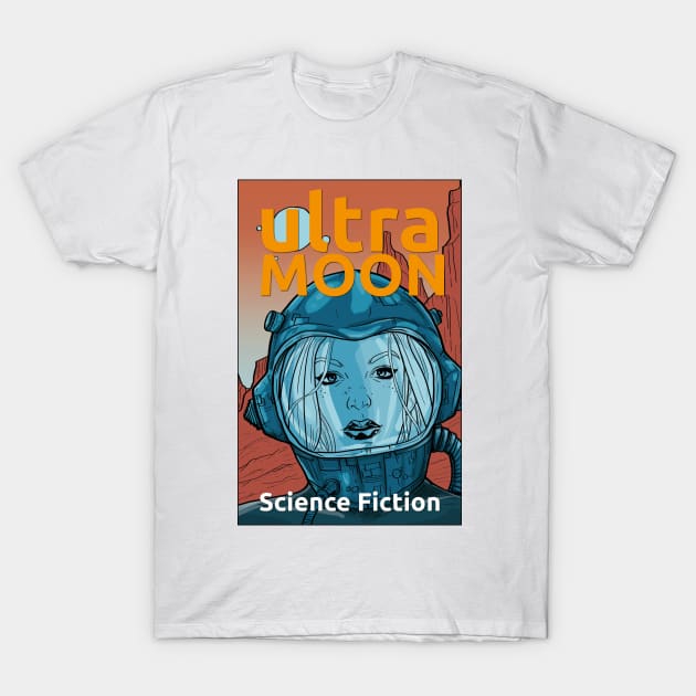YELLOW ULTRA MOON sci-fi travel to the moon T-Shirt by andres uran